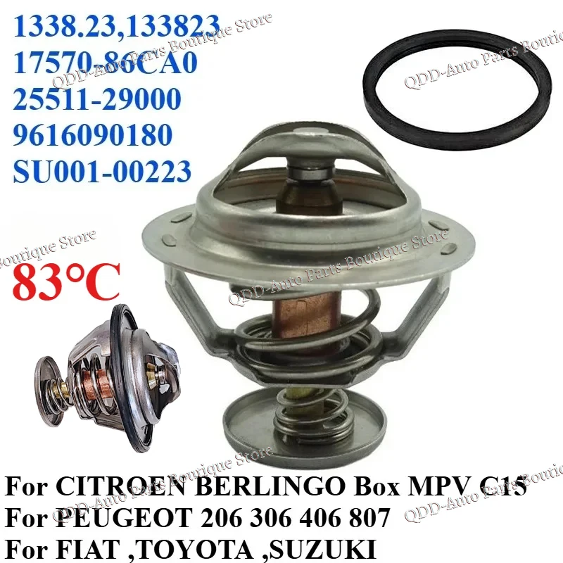 

1338.23 9616090180 17570-86CA0 For CITROEN BERLINGO Box MPV C15 PEUGEOT 206 306 406 807 FIAT TOYOTA Thermostat cooling systems
