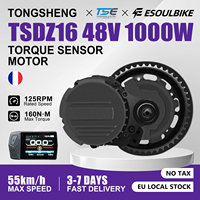 Mid Drive Ebike Kit Tongsheng  TSDZ16 Motor 48V 1000W Motor Electric Bicycle Ebike Conversion Kit DFL11 with Battery BB 68-73mm