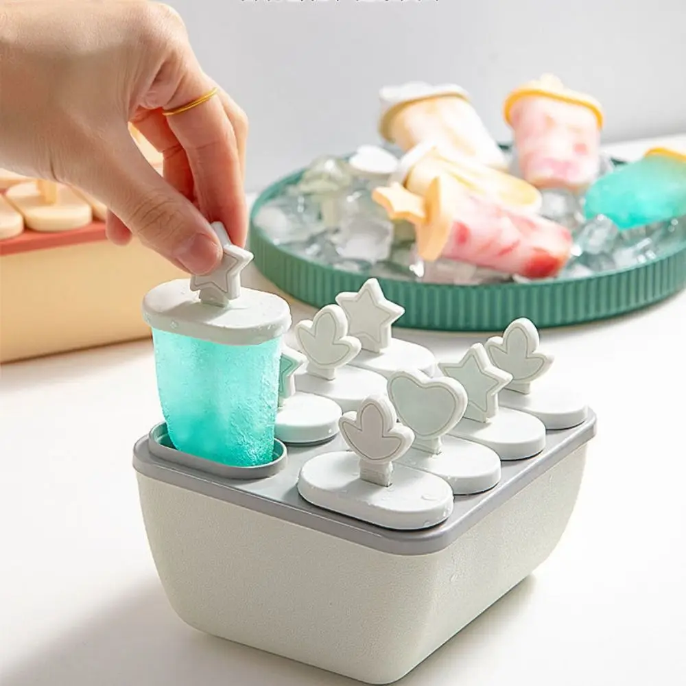 Durable Reusable Popsicle Mold with Lid Food Grade Popsicle Mold Cube Tray with Stick Easy To Clean Frozen Ice Box Summer Season