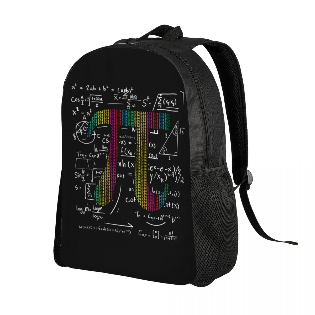 Personalized Pi Day Symbol With Math Equations Backpacks Fashion Bookbag for College School Nerd Geek Science Teacher Bags