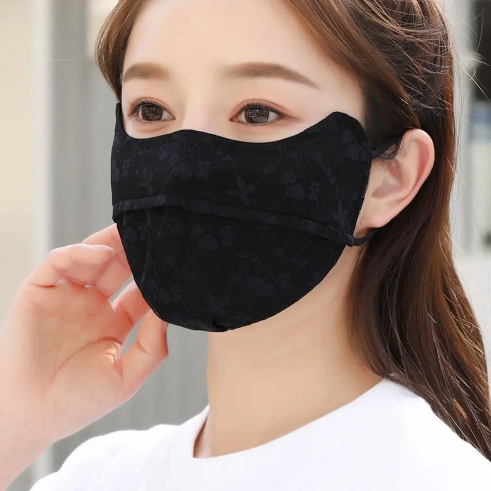 Hanging Ear Type For Women For Girl Hiking UV Protection Eye Protection Face Scarf Sunscreen Mask Ice Silk Mask Face Cover