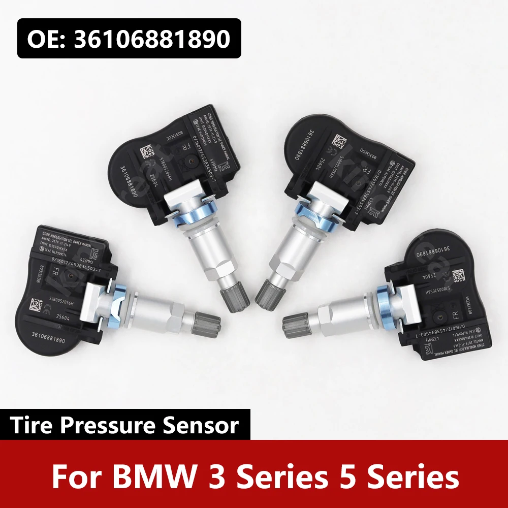 

4PCS/Lot For BMW 3 Series 5 Series 36106881890 707355-10 Car TPMS Sensor 433MHZ Tire Pressure Sensor Monitoring System