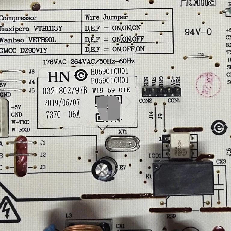 

W19-59 Electrolux refrigerator motherboard H05901CU01