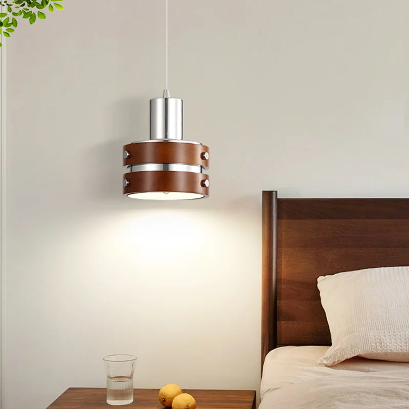 Imagem -03 - Madeira Vintage Wall Light Walnut Led Quarto Cabeceira Hotel Sala Decor Lights Luminária E27 Ajustável de