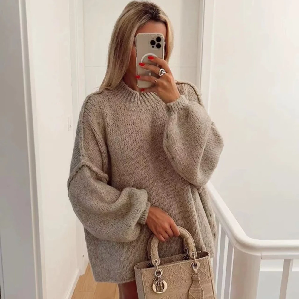 

Casual Spring Autumn Outfits Autumn Long Sleeve Pullovers Fashion Casual Knitwear Casual Tops Oversized Casual Sweater