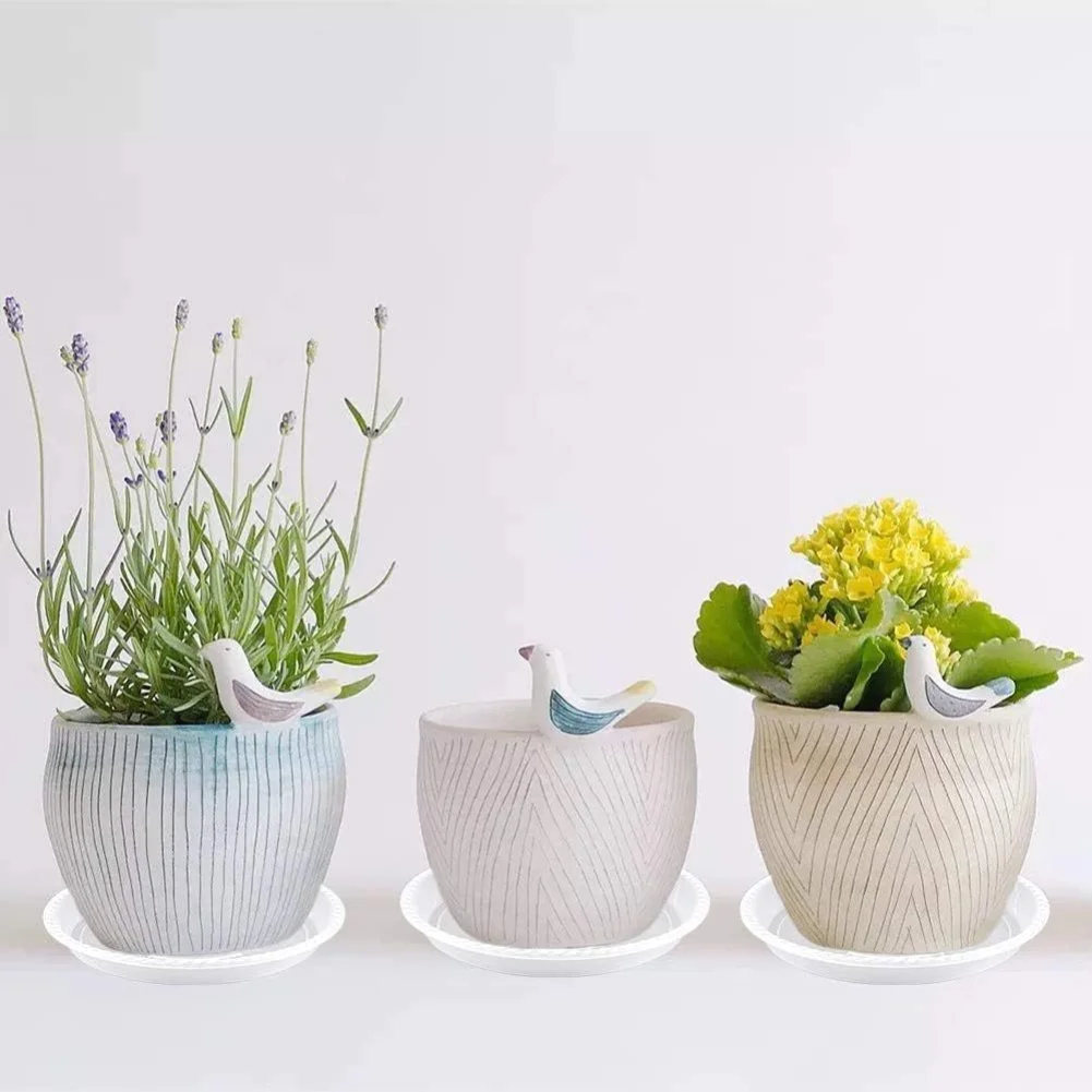 30 Pieces Plant Saucers Plastic Drip Trays for Flower Pots 15 20 25cm Clear Multipack for Indoor and Outdoor Gardening