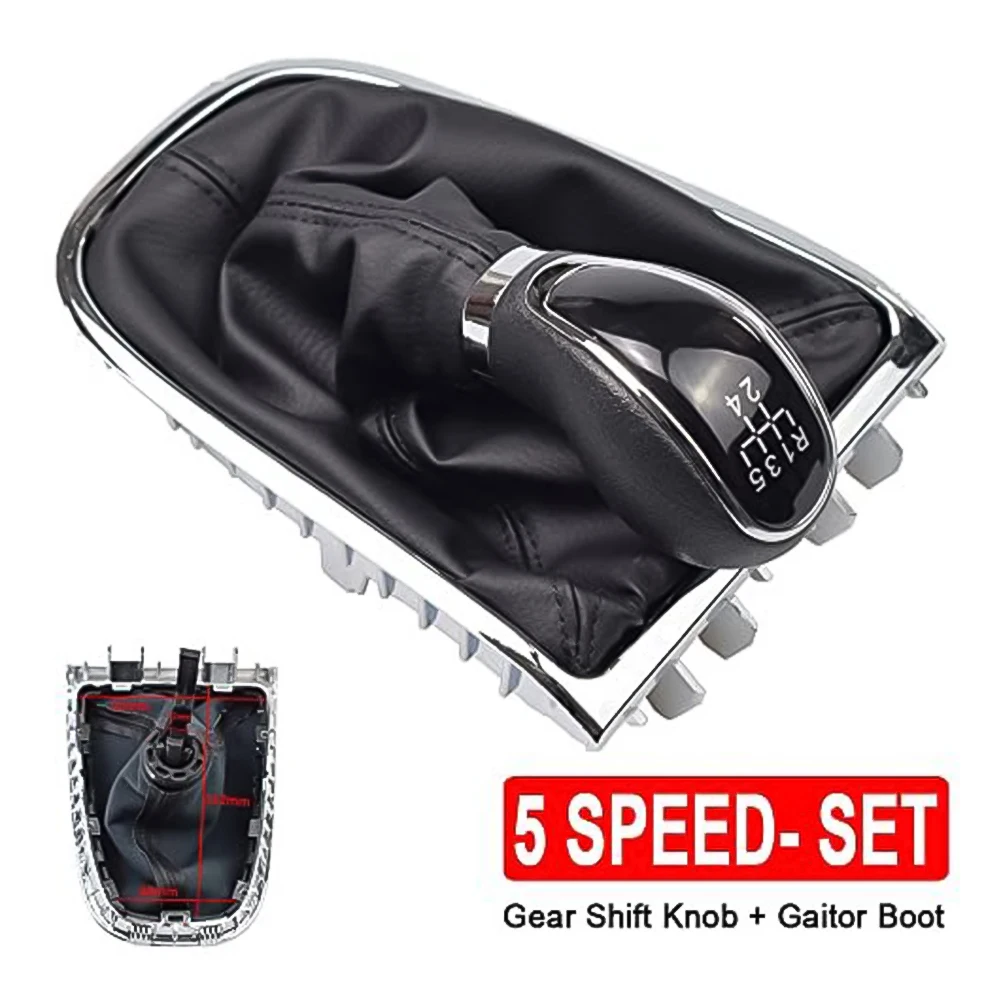 

Черная автомобильная ручка переключения передач, 5-скоростная шестерня, простая установка, улучшенная производительность захвата, эргономичный дизайн, настройка автомобиля