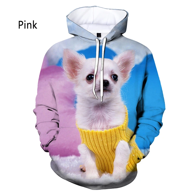 

Funny Animal Dog 3D Print Hoodie Men Ladies Harajuku Tops Kawaii Chihuahua Graphic Pullover Hoodies Kid Daily Causual Sweatshirt