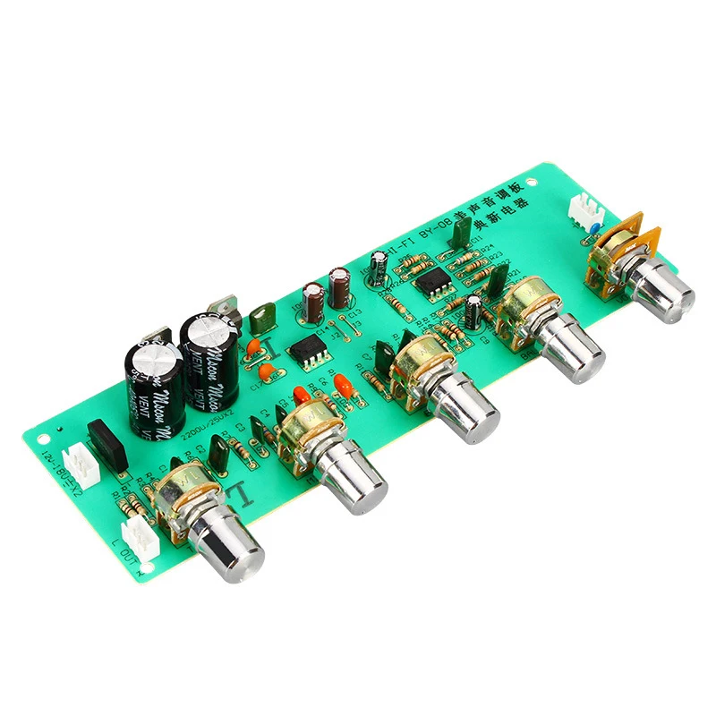 UNISIAN JRC4558 HiFi Tone Board 4558 OP-AMP Audio Amplifier Board Bass Mediant Treble Sound Control For Amplifier