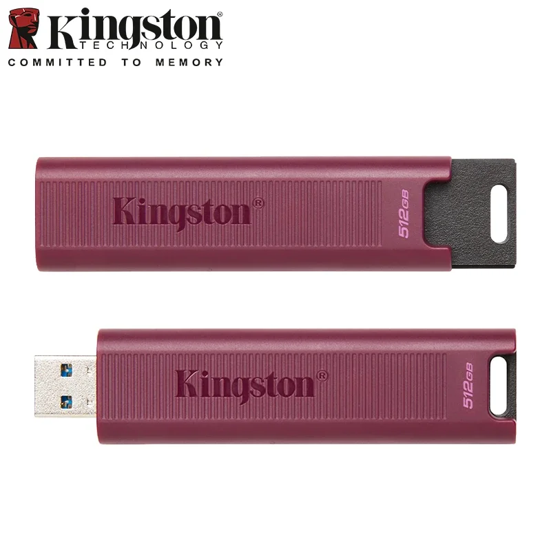 Kingston DataTraveler Max Type-A محرك فلاش USB 256 جيجابايت 512 جيجابايت 1 تيرا بايت USB 3.2 Gen 2 محرك فلاش محرك القلم الأحمر DTMAXA للكمبيوتر