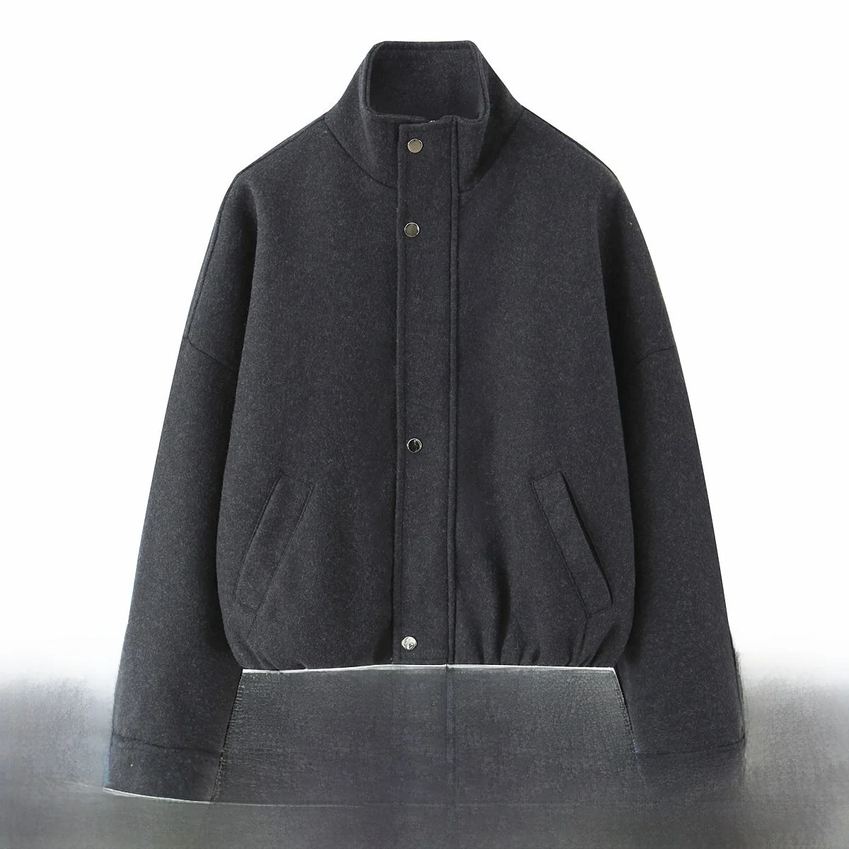 Casual Loose Fit Long Sleeve Stand Collar Flight Jacket Women's Fashion Versatile Top Autumn 2026 New Arrival Simple Style