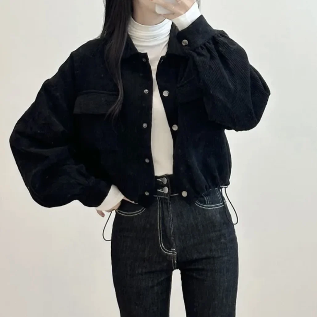 

Шикарное бархатное пальто с длинным светом и отложным воротником, свободный топ для женщин, винтажный простой дизайн Аосфера