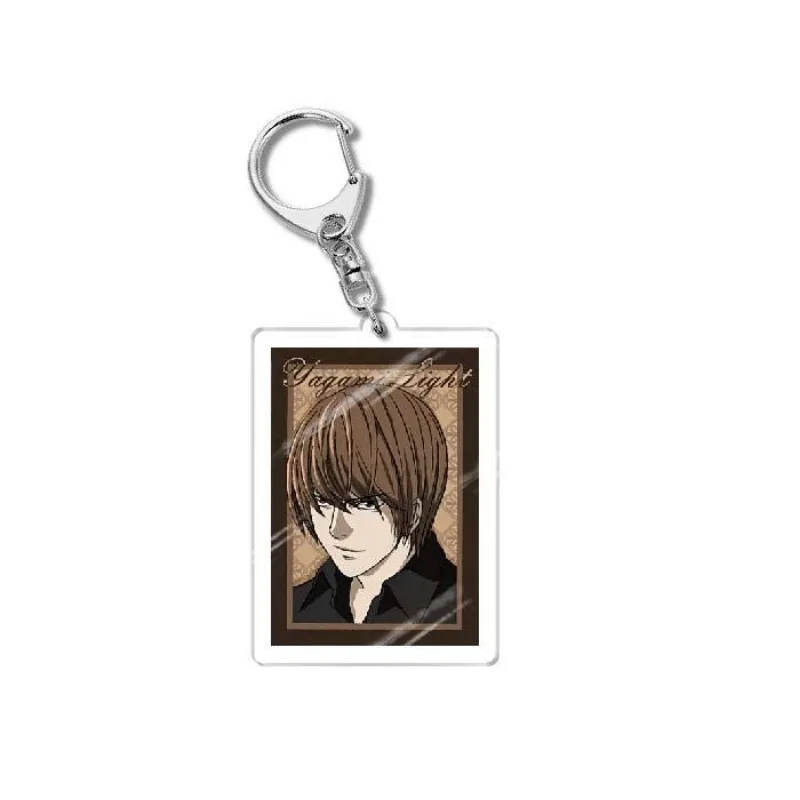 Anime Death Note Acrylic Keychain Figures L·Lawliet Yagami Light Key Chain Pendant Backpack Accessories Ornament Women Men Gift