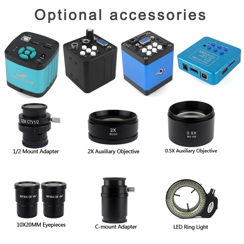 4K 48MP Set 3.5X 90X Industrial Lab Simul Focal Stereo Microscope Trinocular Microscope For Phone Soldering Repair