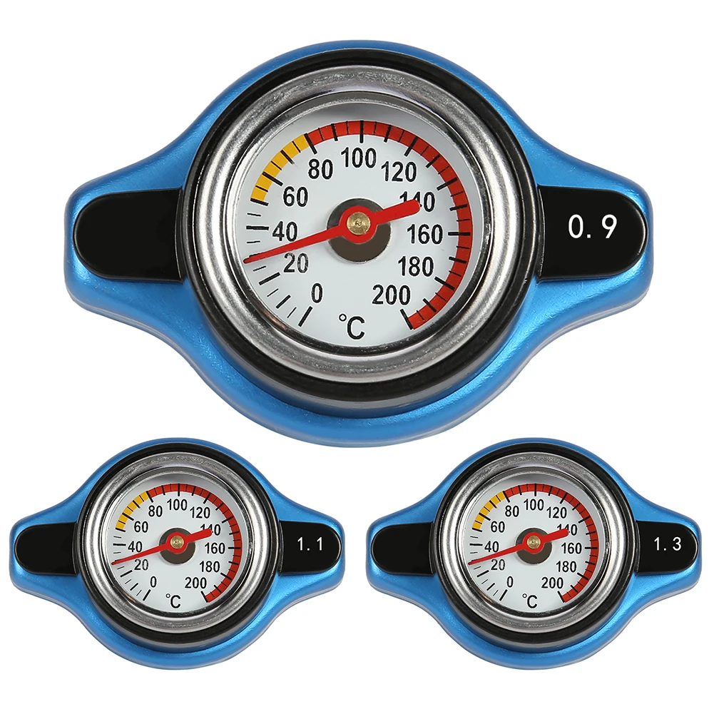 Big Head Offroad Thermost Radiator Cap Tank Cover with Utility Safe Water Temperature Gauge Universal