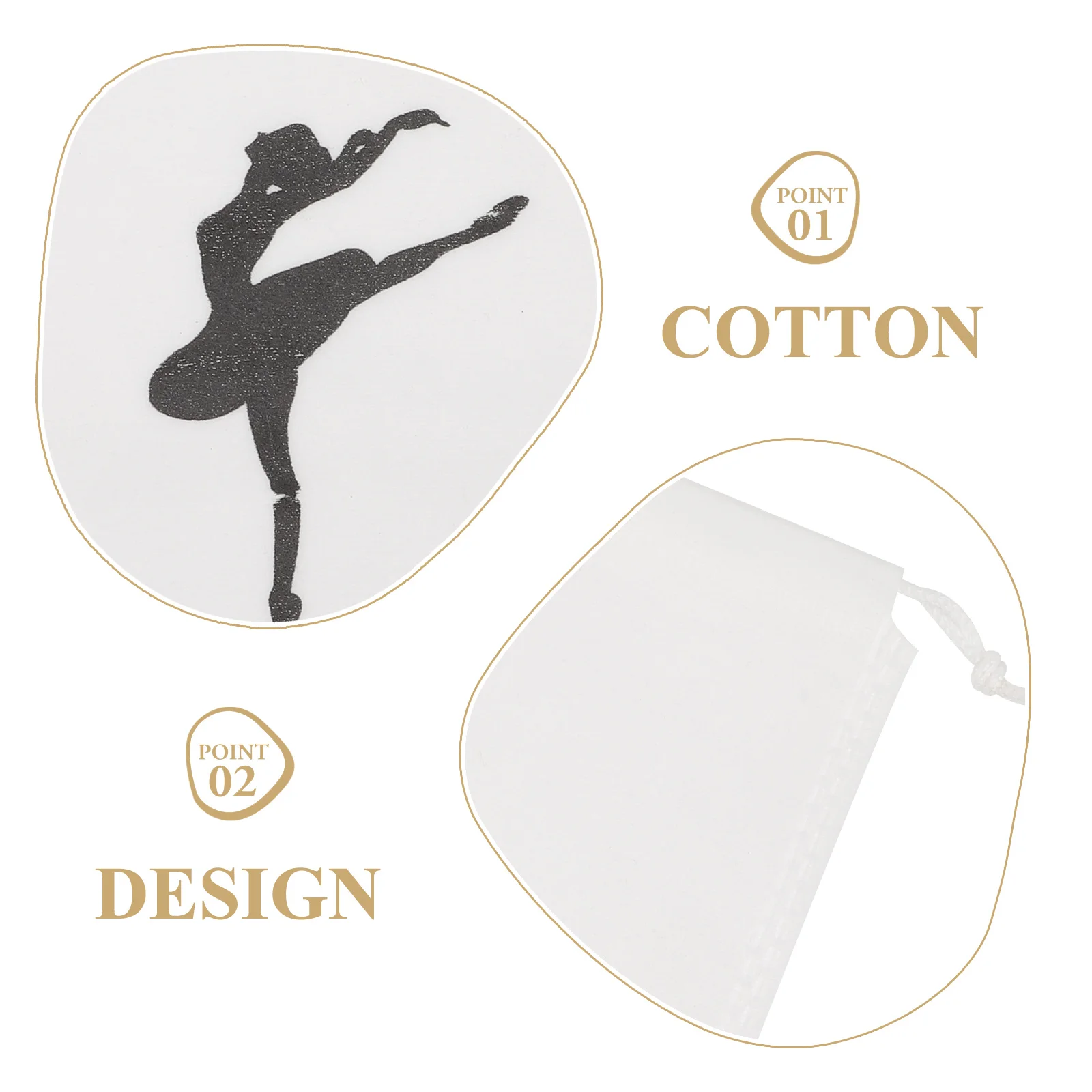 

4Pcs Drawstring Ballet Bags High-Class Fabric Point Shoe Container Spacious Compartment Anti-Scratch Dance Shoe Carrier Washable