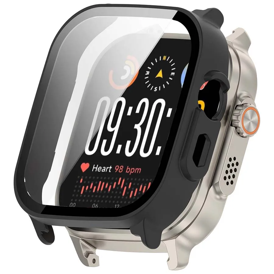 Hard PC+Tempered Glass Case For Realme Watch 5 Bumper Full Cover Protective Shell For Realme Watch 5 Screen Protector Accessory