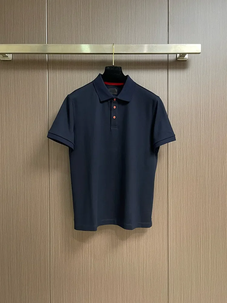 Italy Kiton summer new pearl cotton breathable fashion casual old money wind short-sleeved Polo shirt