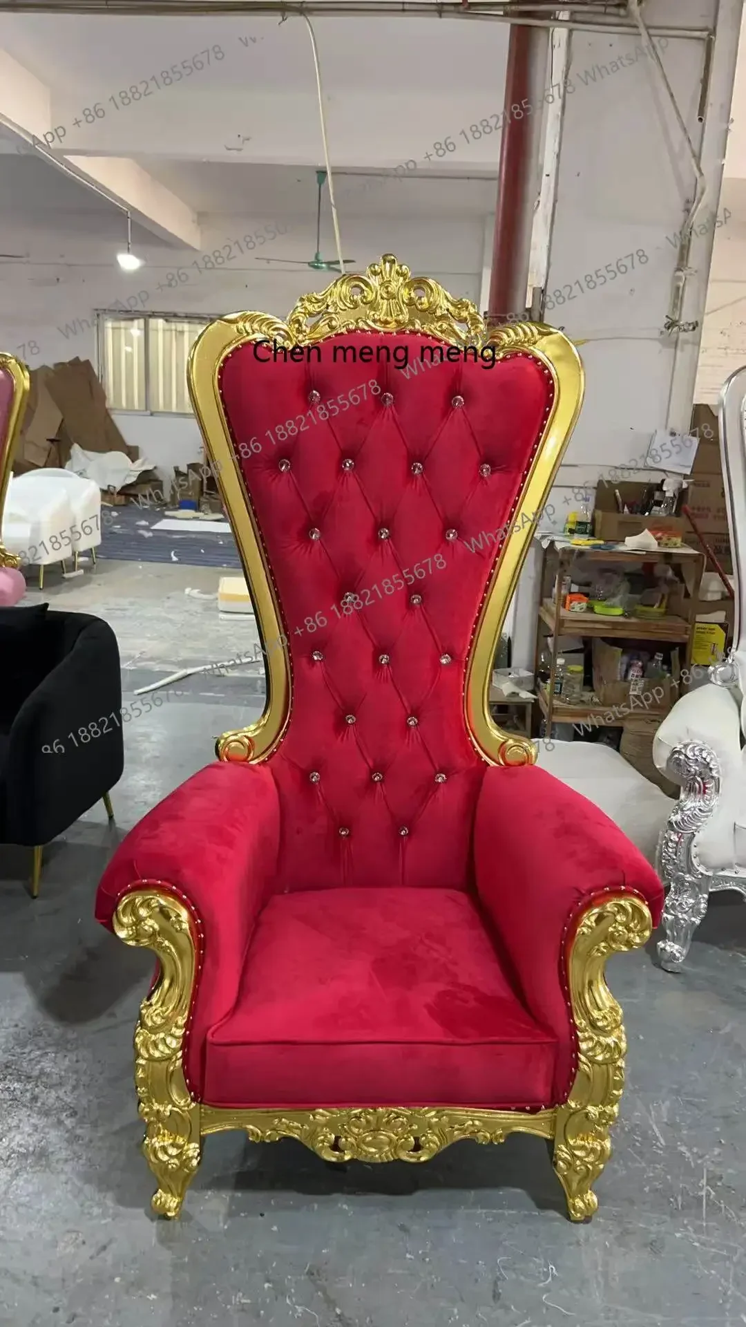 N138  European style large style, luxury image high-back chair, photography prop chair