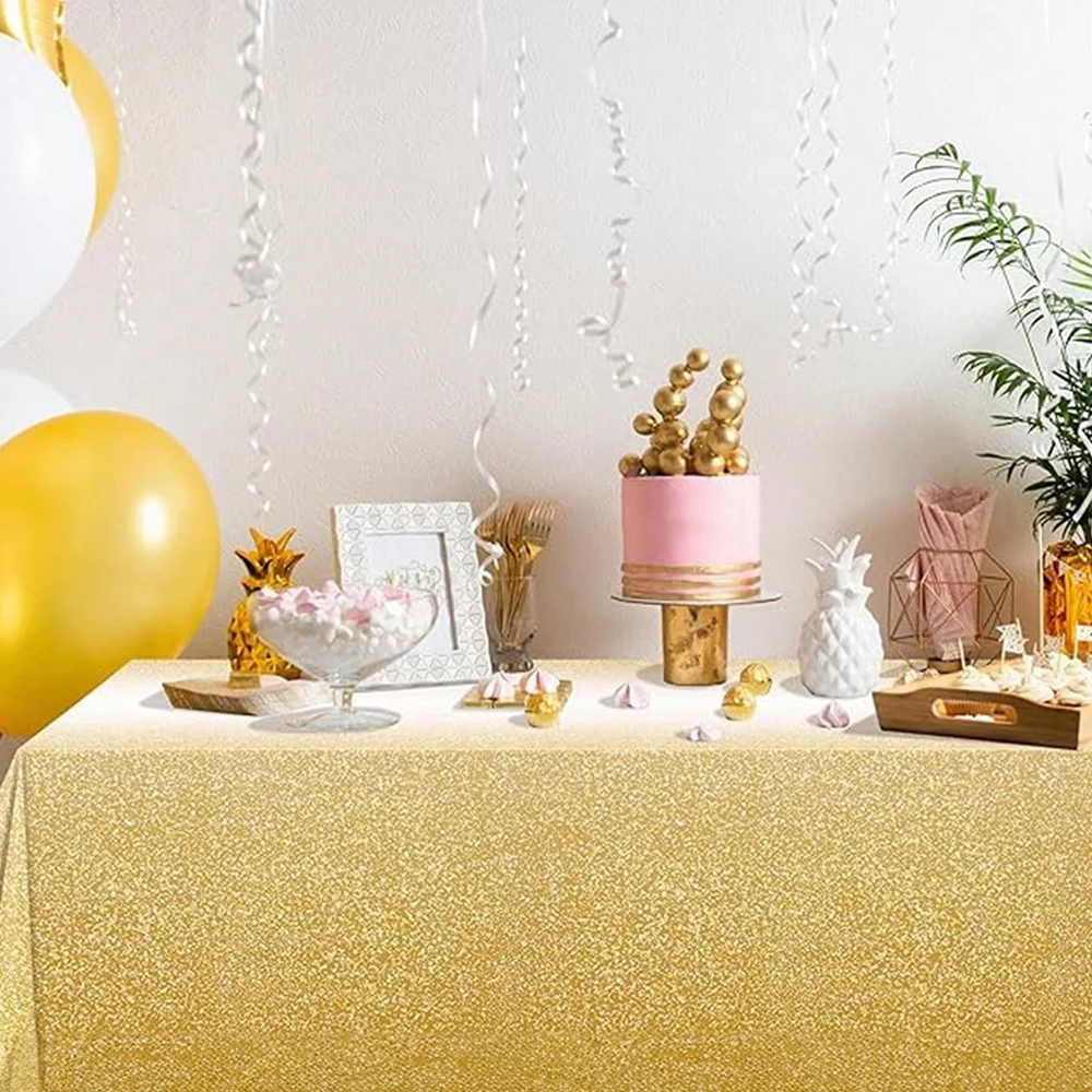 1 pack, Gradient Pastel Pink/Purple/Gold Disposable Tablecloth for Rectangular Tables - Perfect for Wedding, Birthday, and Party