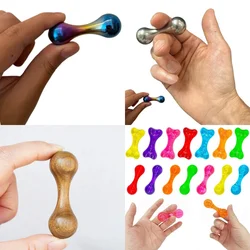 Sandalwood Cool Titanium Alloy Bone Fingertip Top Baole Bead Begleri Fidget Toy Knucklebone EDC Anti Stress Autism ADHD Toy Gift