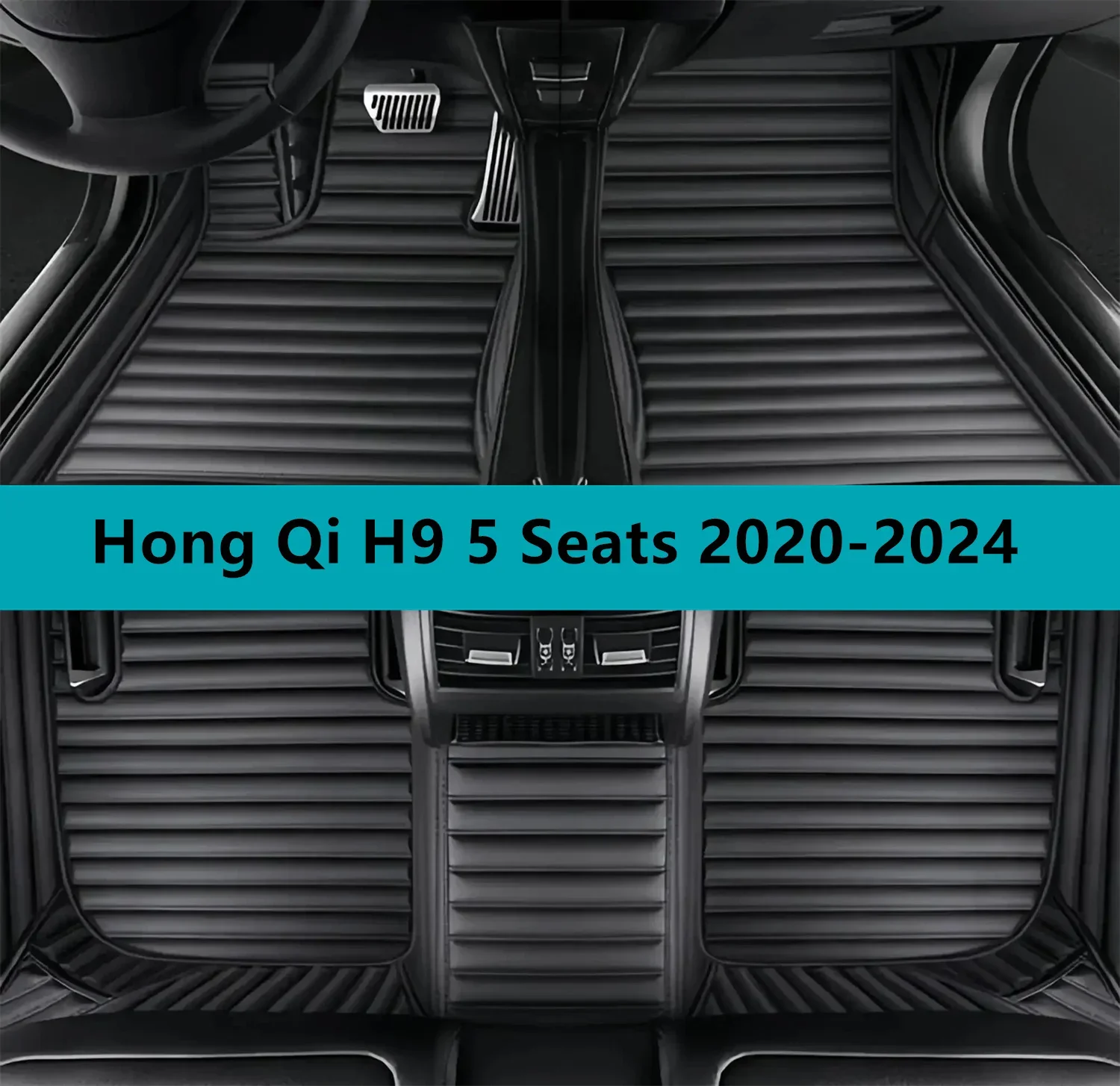 

Полный комплект автомобильных ковриков для Hong Qi H9 5-местный 2020-2024 Кожаные коврики для автомобилей Коврики Автомобильный коврик Аксессуары для интерьера