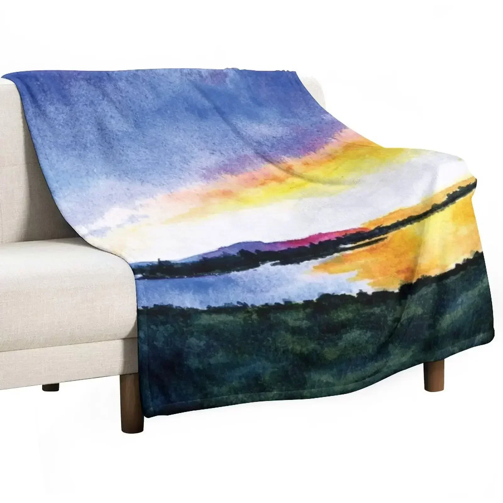 

Colorado Sunset Throw Blanket Kid'S Bed linens Soft Big valentine gift ideas Blankets