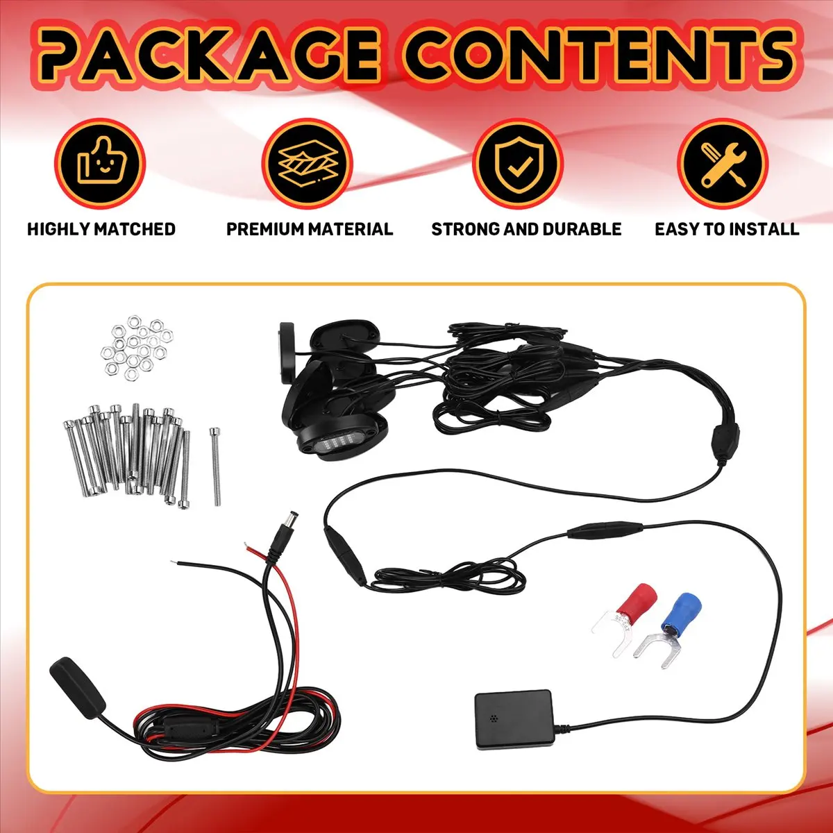 سيارة جديدة 8 القرون RGB LED مجموعة أضواء الصخور Underglow متعدد الألوان ضوء النيون جراب مع بلوتوث App التحكم لشاحنة ATV UTV SUV #6