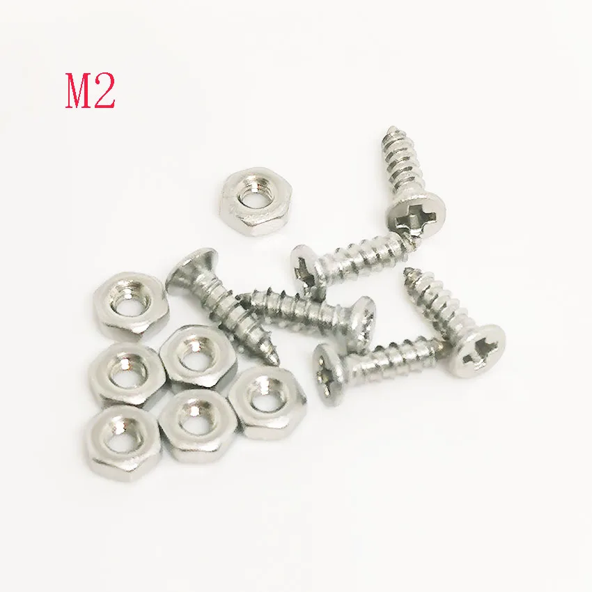 100Pcs/lot M2 Hexagon Hex Socket Cap Head Self Tapping Screw 304 Stainless Steel Allen Head for Speaker