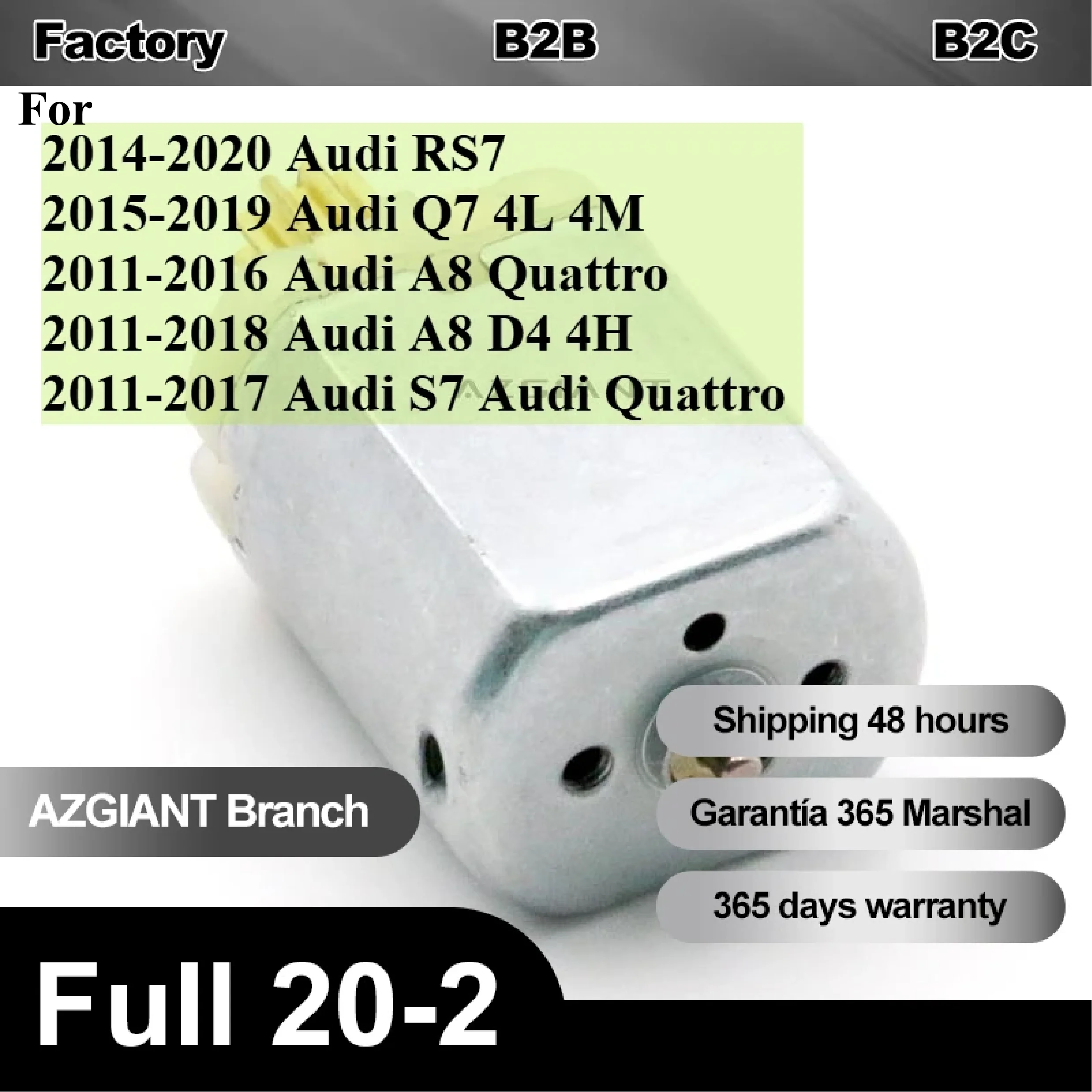 High Quality Motor for Audi Q7 A8 S6 S7 RS7 Door Panel Universal Locking Actuator Central Control 8J2837015A 8J2837015C