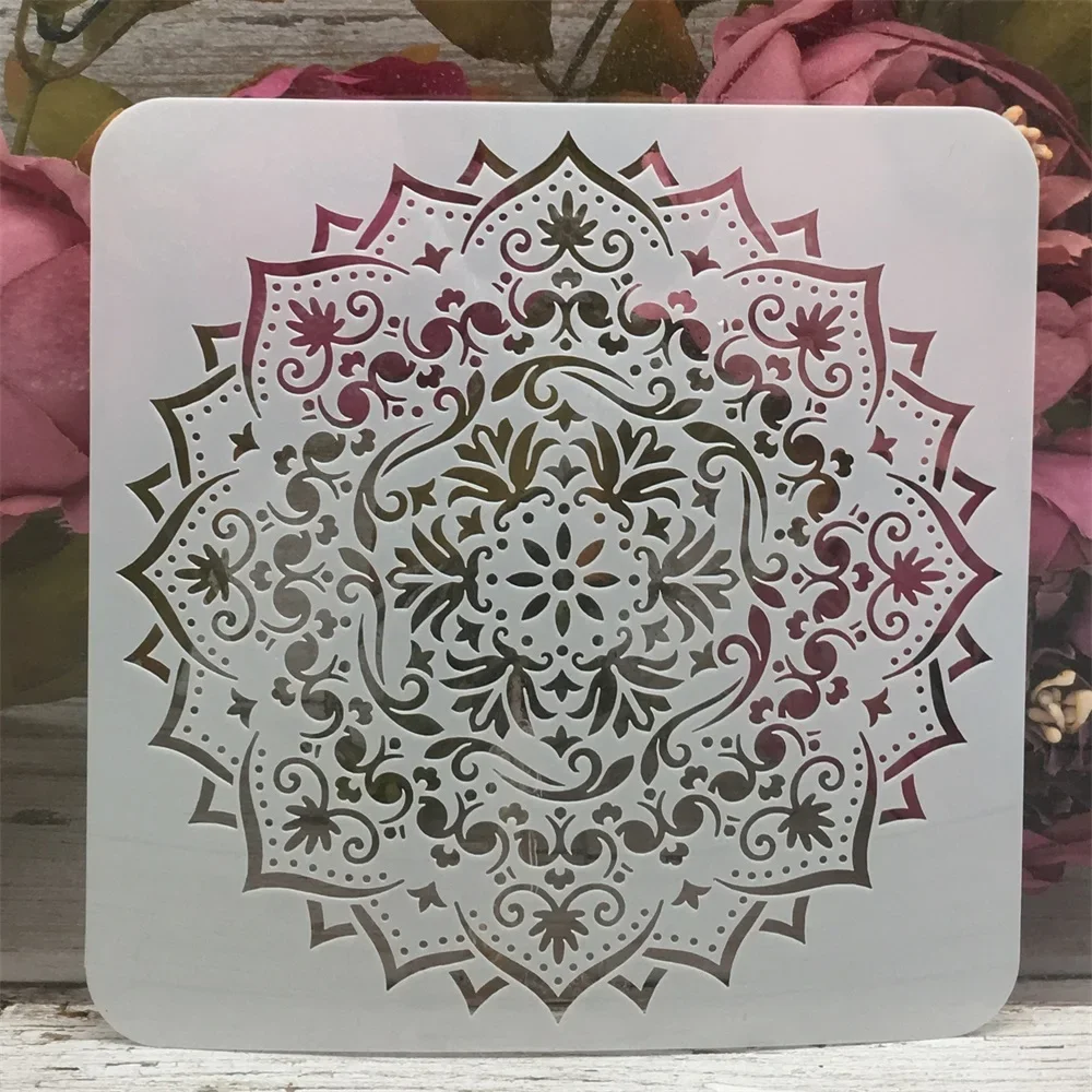 Mandala Layered Geometry Design 8 DIY Layering Stencils Painting Scrapbook Coloring Embossing Album Decorative Template