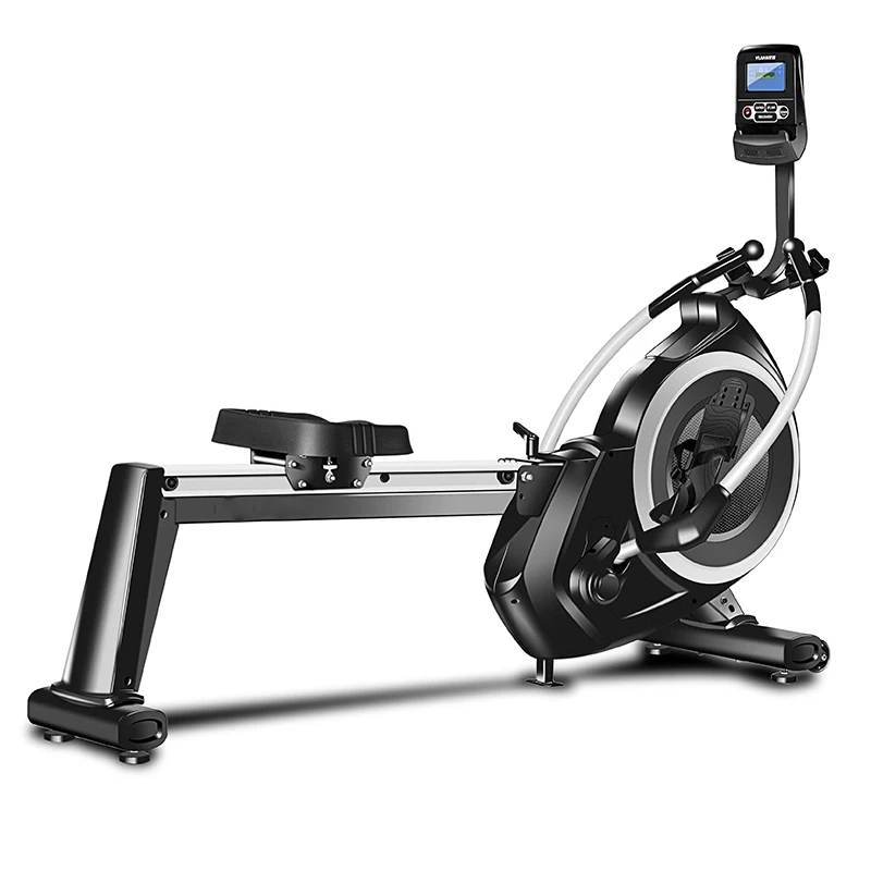 Efficient and Durable Electric Hydraulic Rowing Machine Foldable High Performance Treadmill Rower with Double Paddle LED Screen