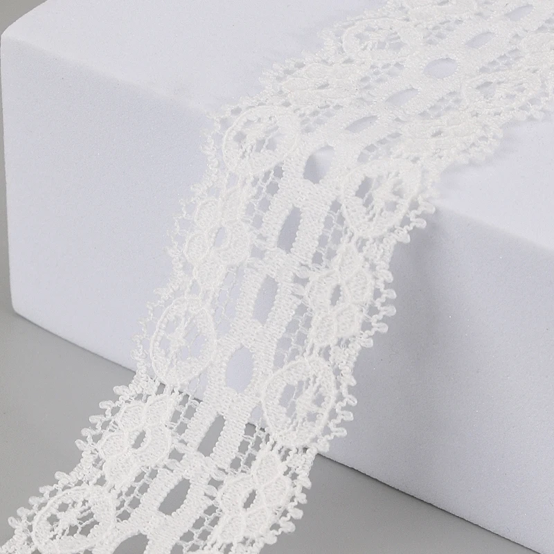 1 pairs Lace Ribbon Stretch shoelaces Lace Ribbon Wide Black and white Tulle Lace  shoelaces，ins style LACES，Lace lace shoelaces image 5