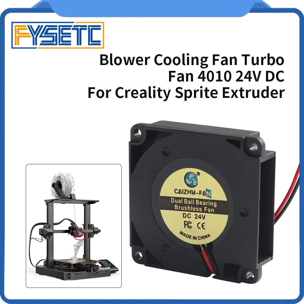 

FYSETC Blower Cooling Fan Turbo Fan 4010 24V DC Dual Ball Bearing Brushless Fans For Creality Sprite Extruder