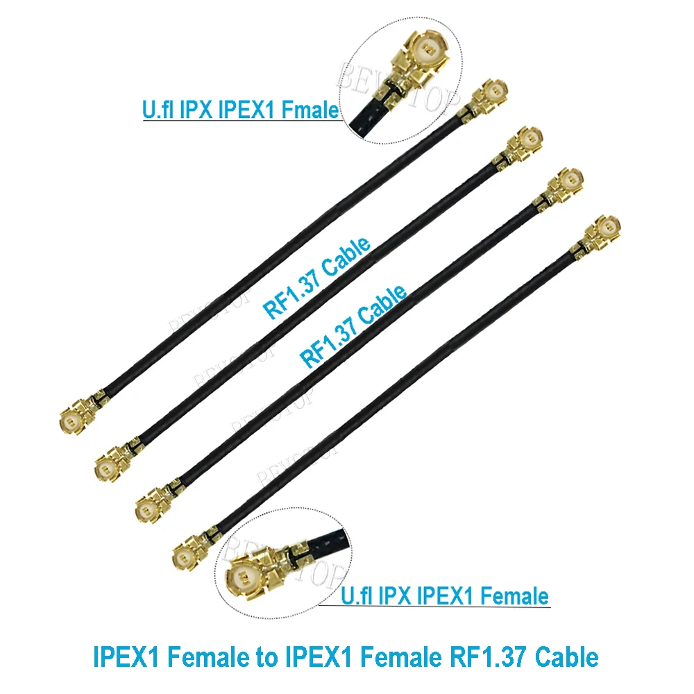 10PCS 1 Female to 1 Female WIFI Antenna Extension Cable RF Coaxial RF1.37 Pigtail for Router 3g 4g Modem