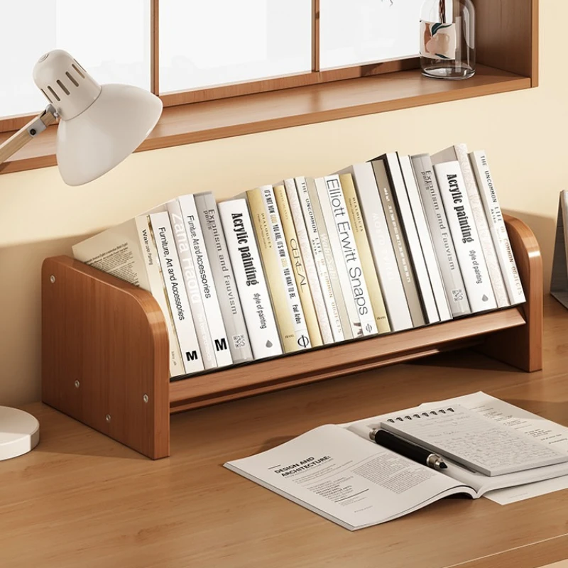 Vertical Desktop Bookshelf Simple Tabletop Book Storage Rack Mini Desk Organizer For Student Window Sill Bedroom Study Room