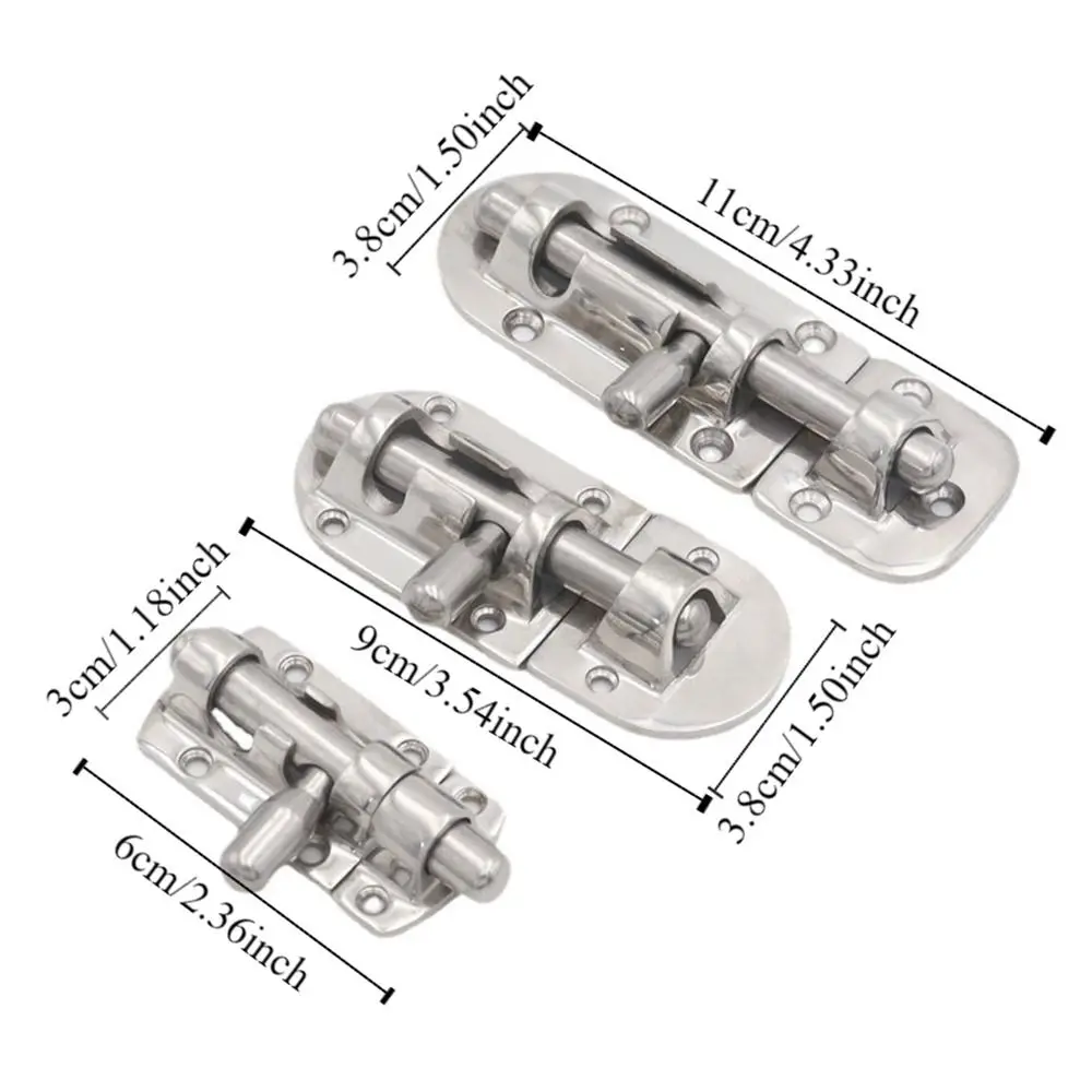 Замок для морских ворот из нержавеющей стали, утолщенная фурнитура, застежка-бочка, 60/90/110 мм, прочный замок для двери лодки и окна, дверь сарая