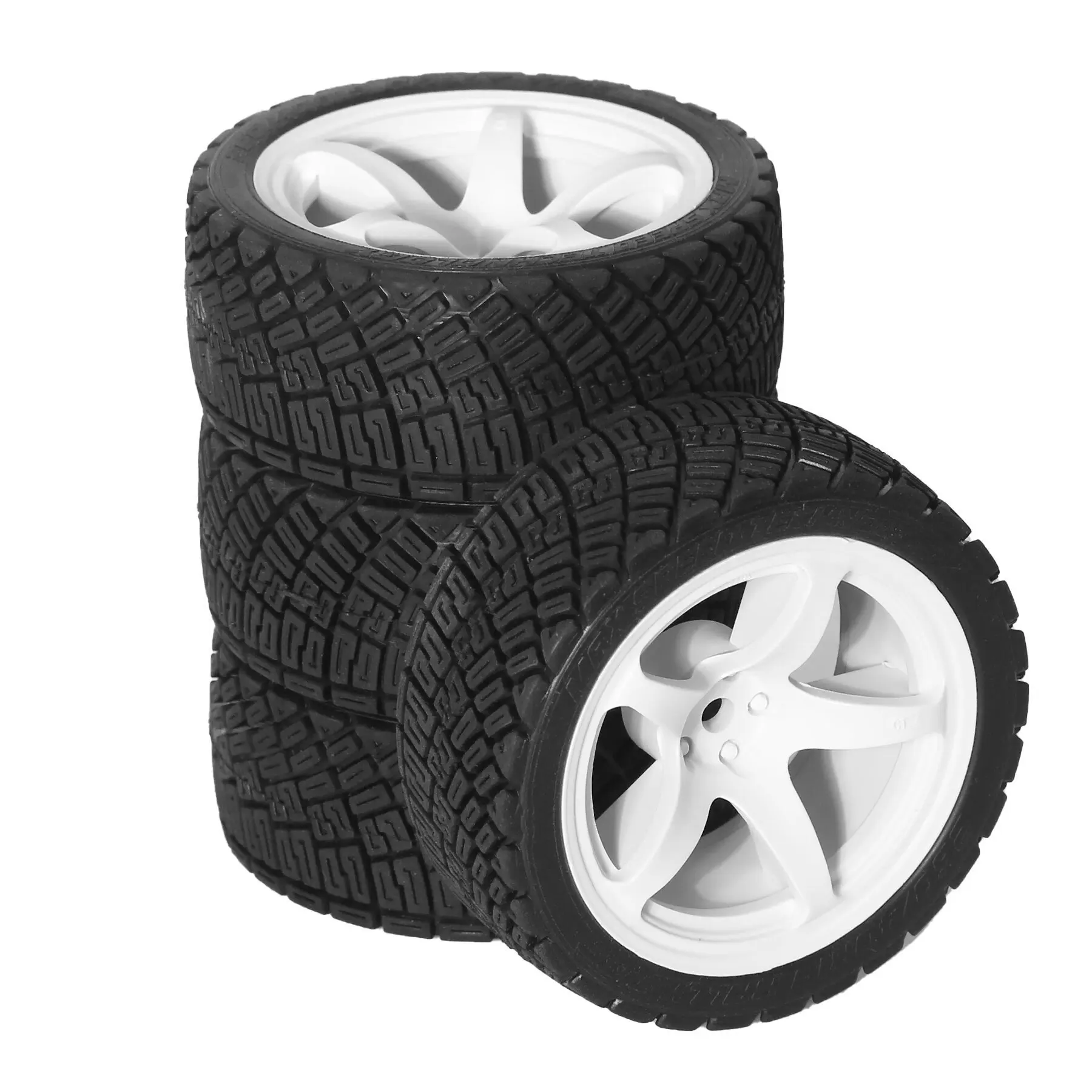 4 Stuks 68Mm Plastic Velg Rubber Band Universeel Voor Alle 1/10 Rc Rally On-Road Racing Tamiya Tt02 Xv01 Hsp 94123 Hpi Kyosho Wlt