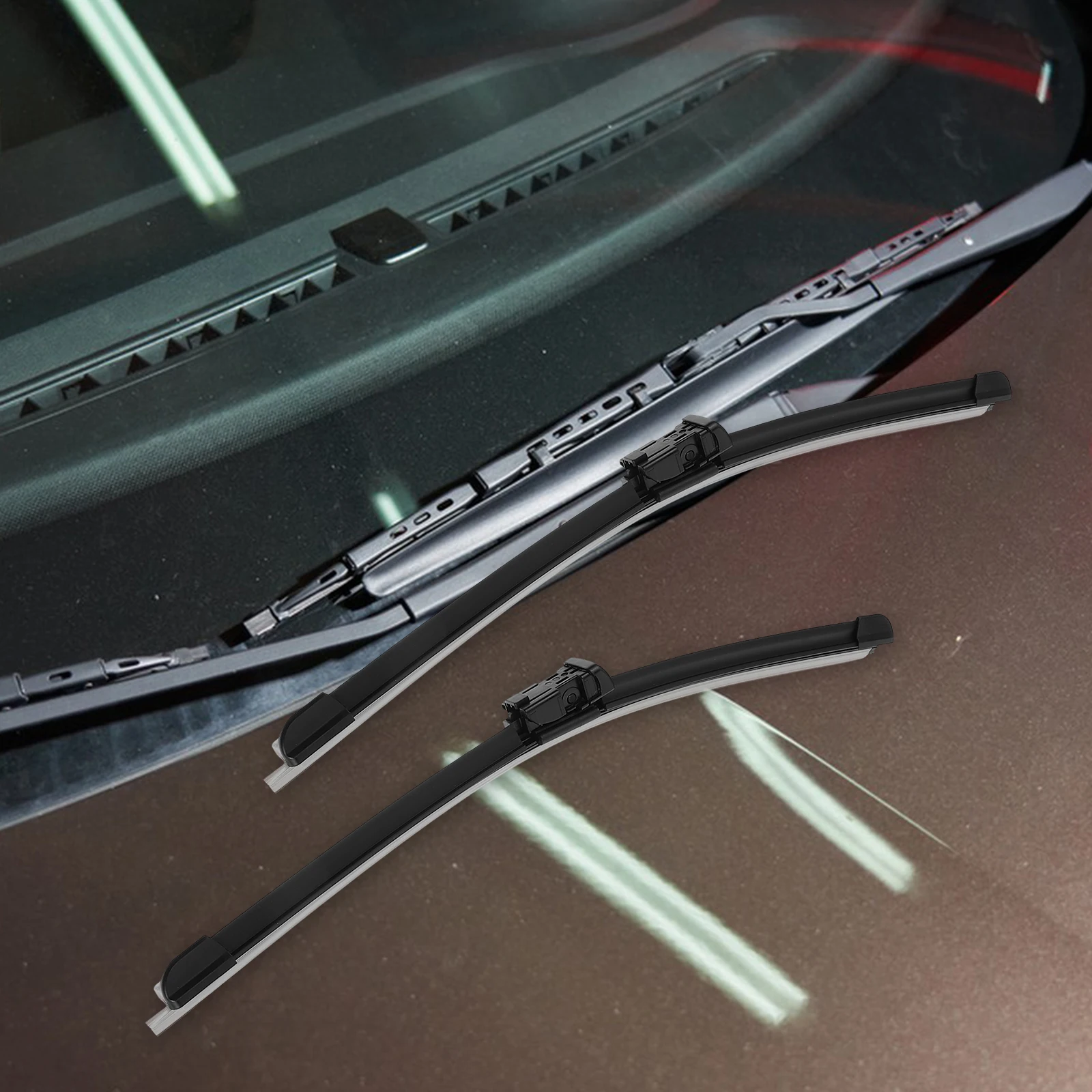 

3pcs Windshield Wiper Blades Automotive Replacement All-Weather Durable Flat Aerodynamic Front Rear Easy Installation Superior