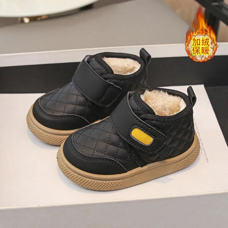 뜨거운 겨울 소녀용 앵클 부츠 두꺼운 보온 면화 신발 어린이 미끄럼 방지 키즈 보이즈 귀여운 패션 신상 캐주얼 신발