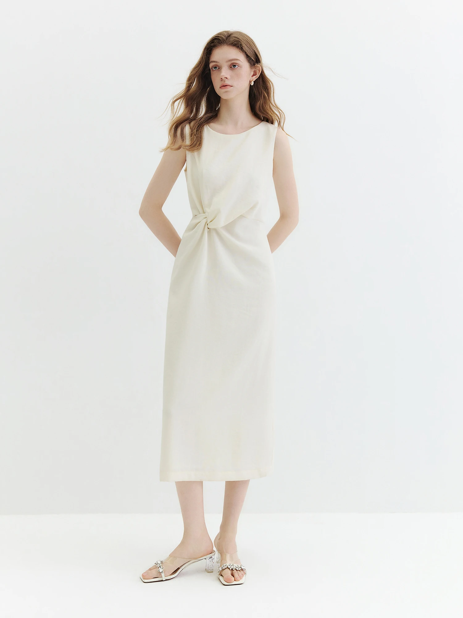 FSLE 2026 Abito Midi Estivo da - Linen Fabric Natural recensione e prezzo