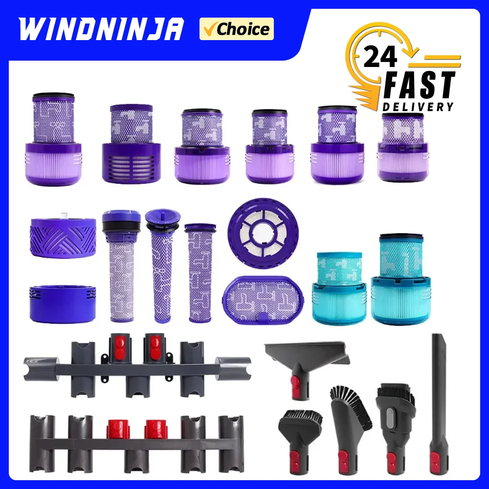 Cabeça de escova de filtro hepa para dyson v6 v7 v8 v10 v11 v12 v15 dc45 dc30 dc todas as séries durável suporte de armazenamento de base de bico de vácuo