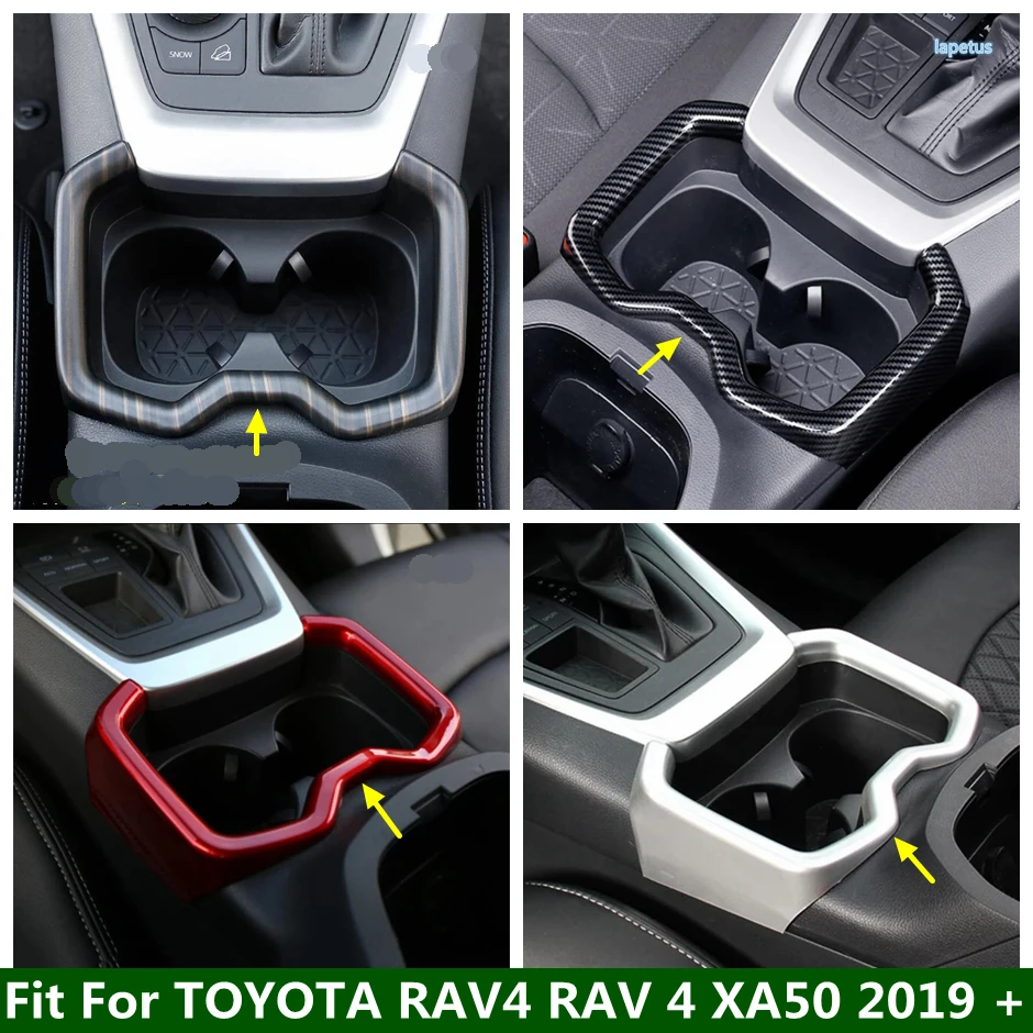 

Front Seat Row Water Cup Bottle Holder Decoration Frame Cover Trim Fit For TOYOTA RAV4 RAV 4 XA50 2019 - 2024 Car Accessories