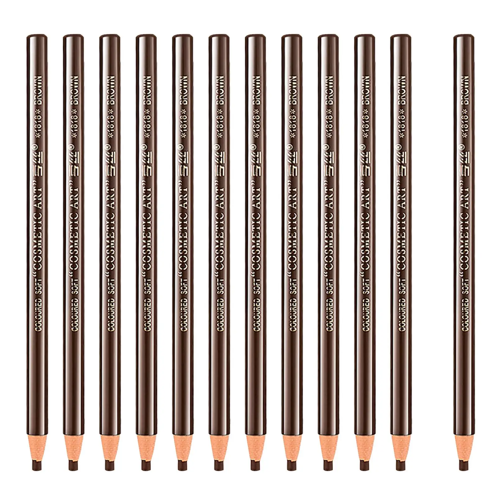 Waterproof Eyebrow Liner Wooden Pencil Long Lasting Smudgeproof Brow Definer Makeup Supplies for Women