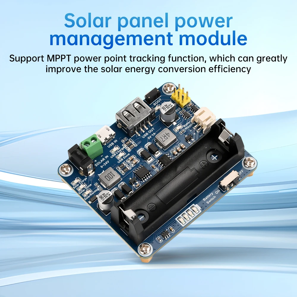 6V 24V Solar Panel Power Management Module Solar Charging Support MPPT 850mAh Lithium Battery Suitable Arduino Jetson Aspberry