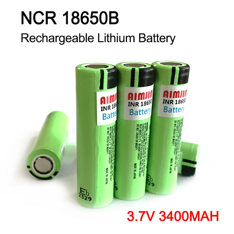 18650 3400mAh 3.7V NCR18650B Lithium Rechargeable Battery for  Computer Toy Fan Laptop Lamps Power Bank Flashlight