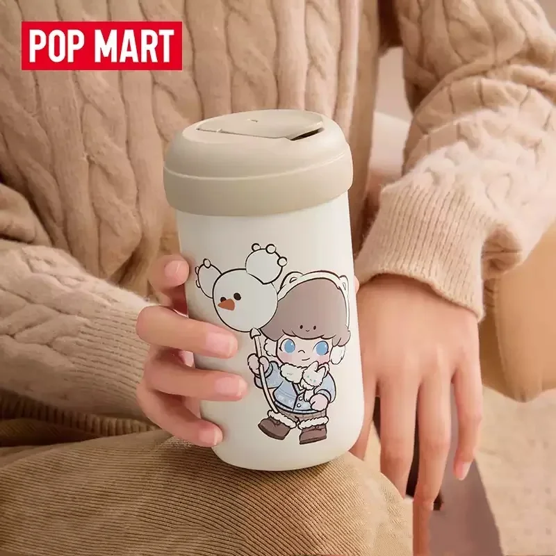 POP MART Warm Fluffy Series Thermos Cup Doll Kawaii Ornament 100% Original Authentic Collection Model Real Shot