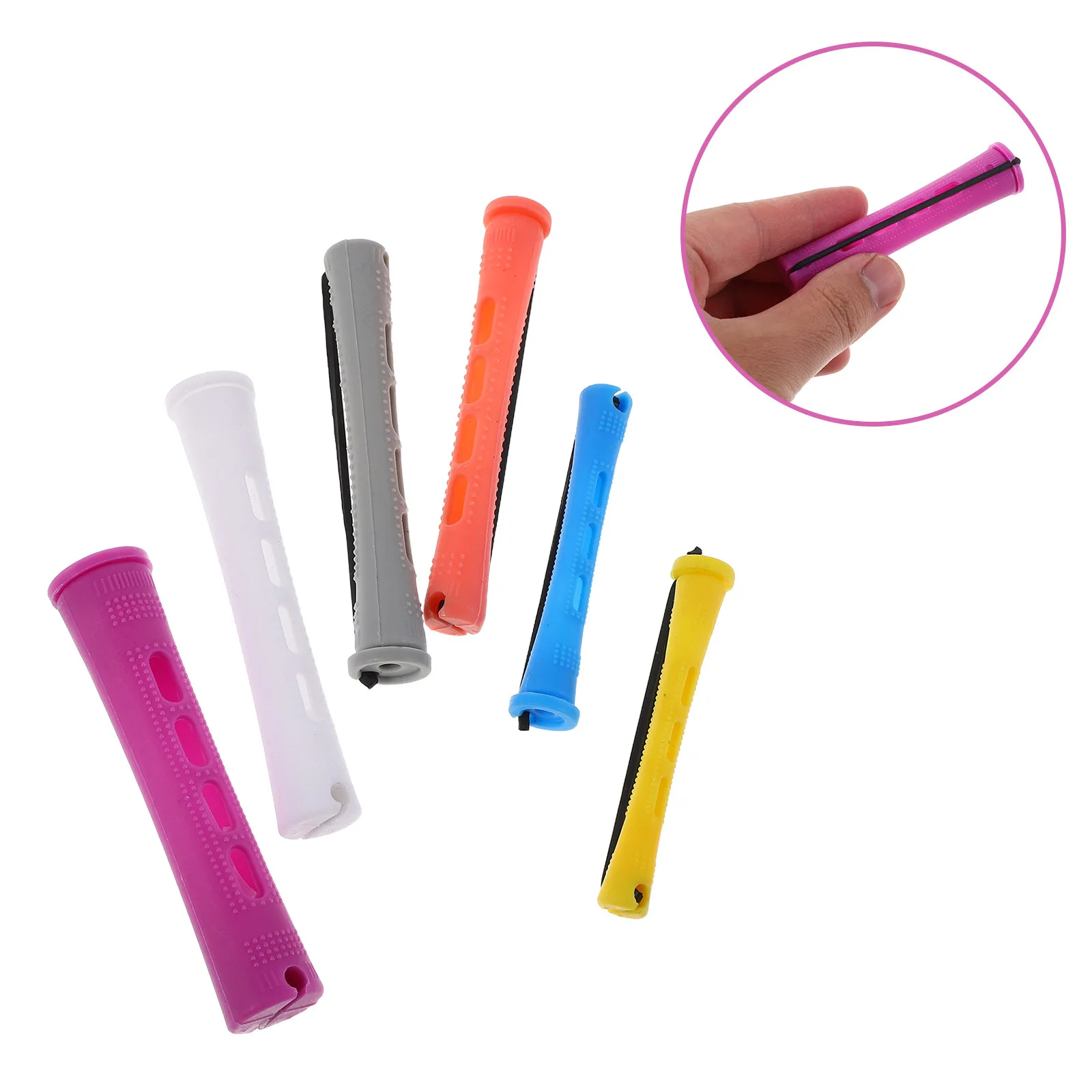 

60Pcs Hair Curling Rods Plastic Perm Rollers Salon Quality Fast Heating Curlers for Women DIY Hair Styling Tools