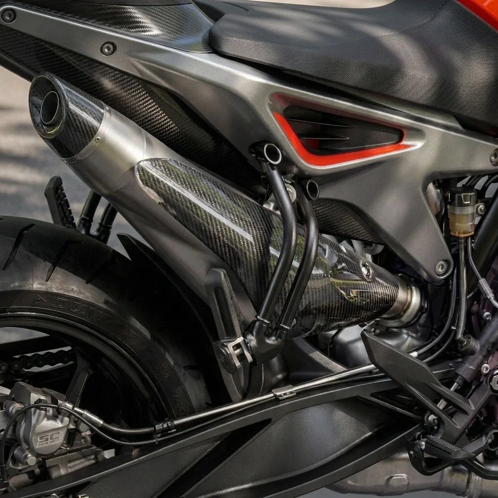 Carbon Fiber Motorcycle Exhausts Pipe Protection Cover for KTM 790 2018-2026 for 890 Duke 2020-2023 view 4