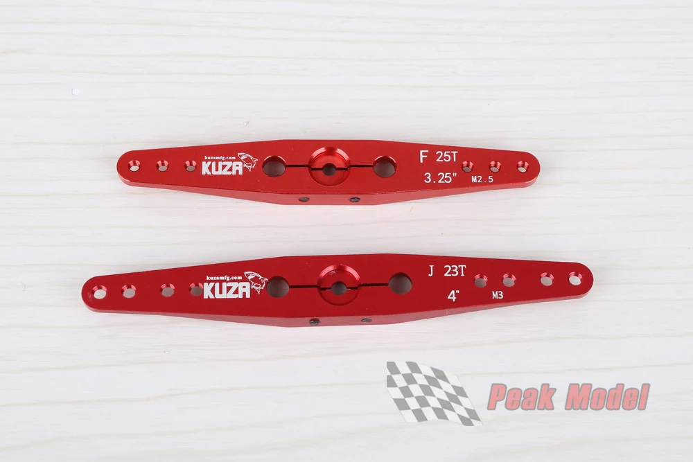 Brazos extendidos servo de alta resistencia, aluminio CNC, V2 KUZA, 23T, 24T, 25T, futaba jr, hitec, nuevo